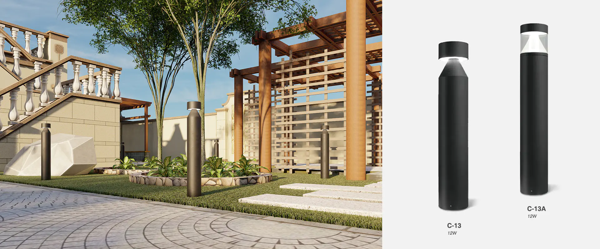 Боллард Systemlight Corso Slope Grand