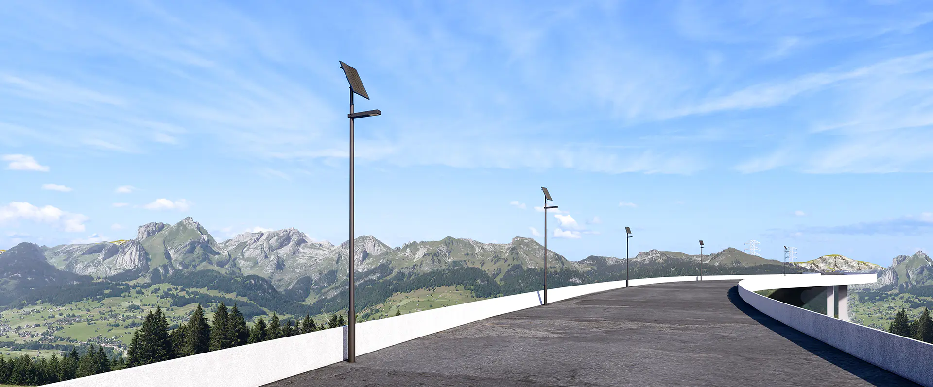 Магистральный светильник на солнечной батарее Systemlight Route Solar Arc