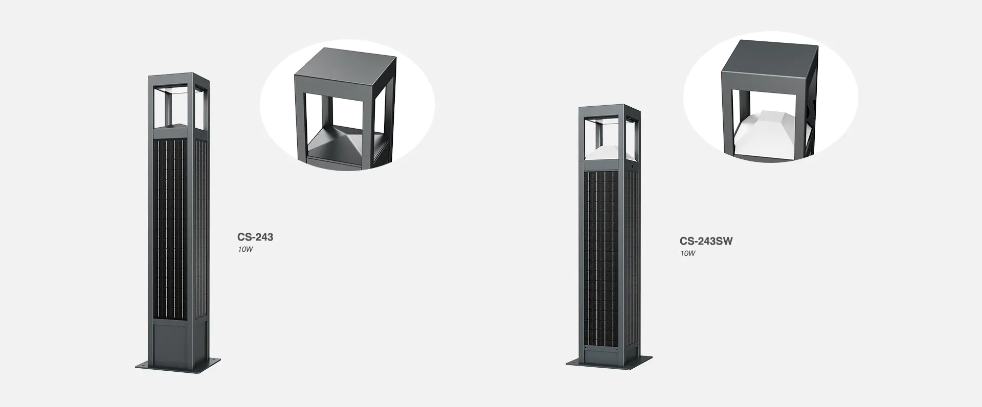 Боллард на солнечной батарее Systemlight Corso Frame Solar