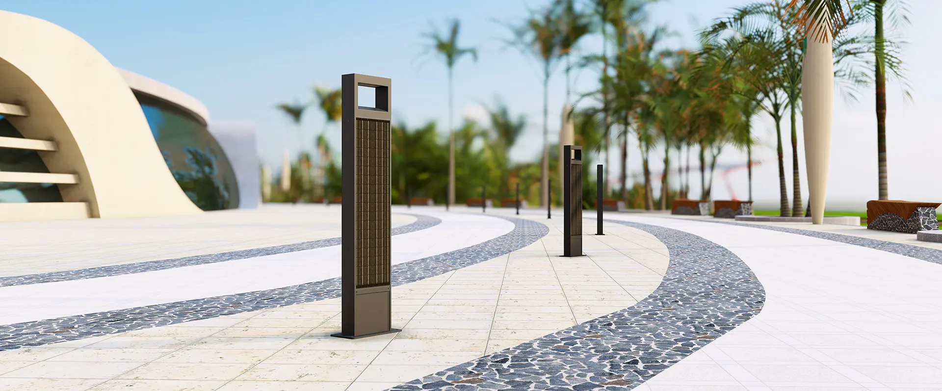 Боллард на солнечной батарее Systemlight Corso Cap Solar